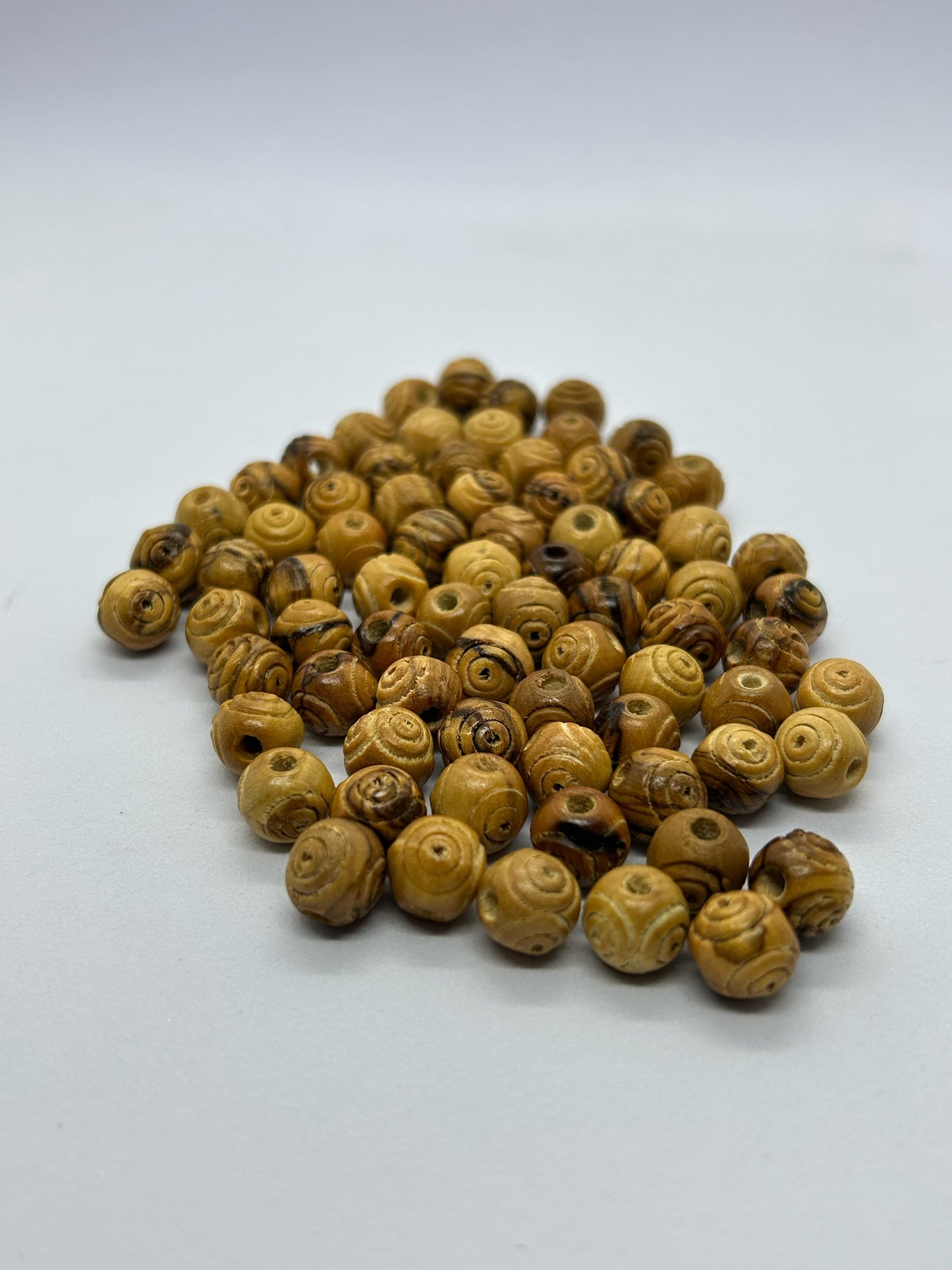 Olive Wood Round Beads from Holyland for Jewelry, Rosaries, Crafts and Gifts - Various Sizes and Quantities