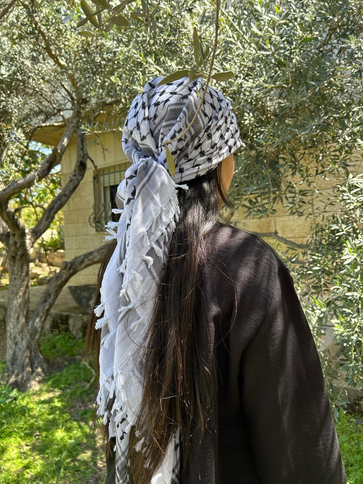 Palestinian Kufiya - Classic Handmade Kuffeyeh - Arabic Hatta Arafat Scarf