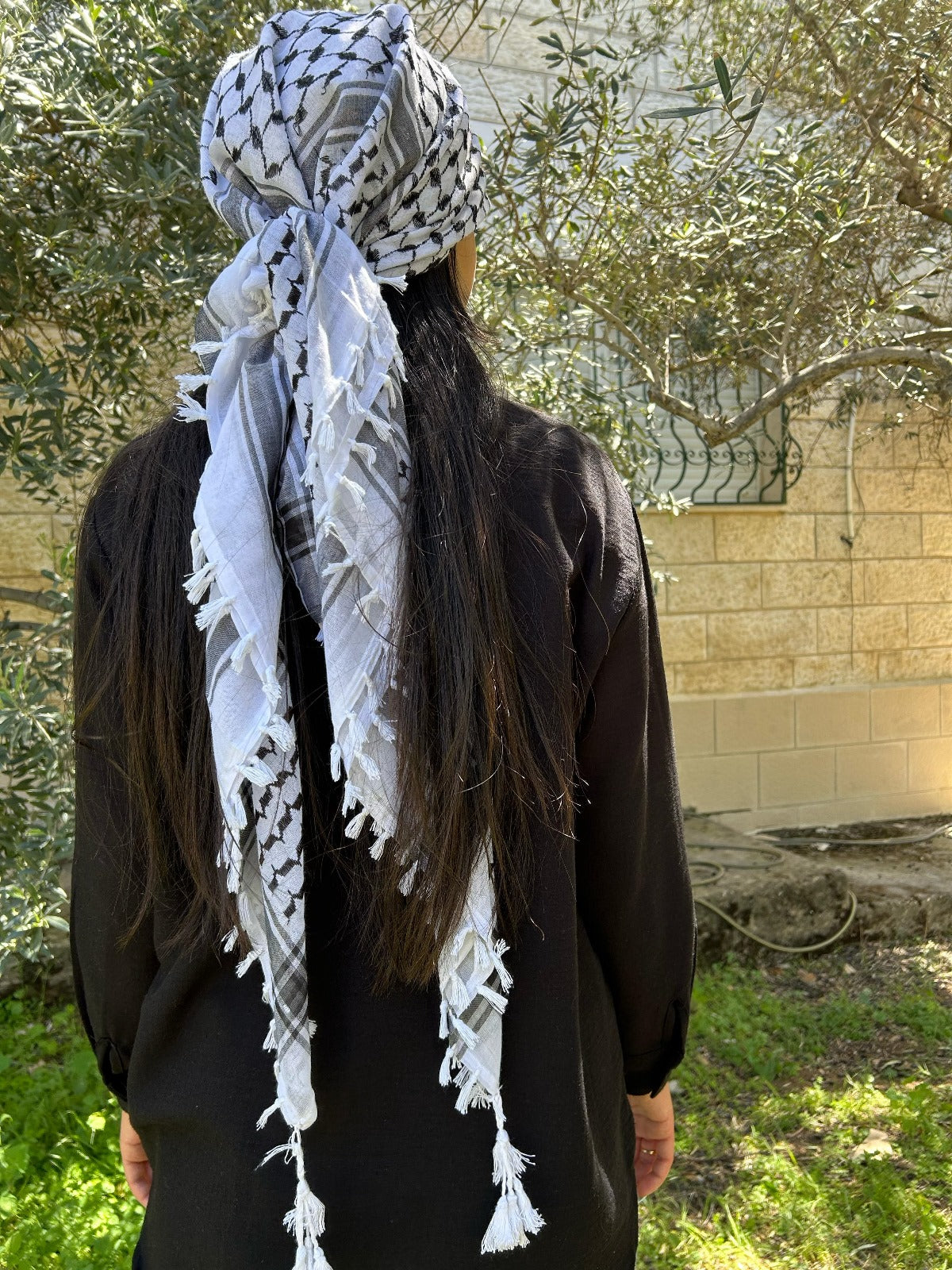 Palestinian Kufiya - Classic Handmade Kuffeyeh - Arabic Hatta Arafat Scarf