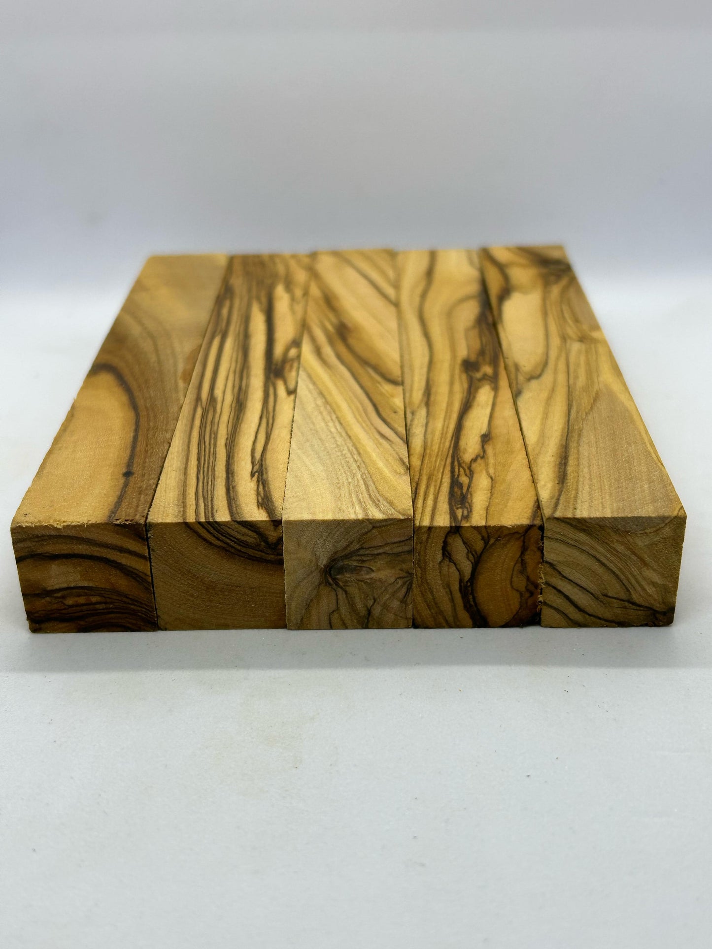 5 Extremely Figured Olive Wood Pen Turning Blanks