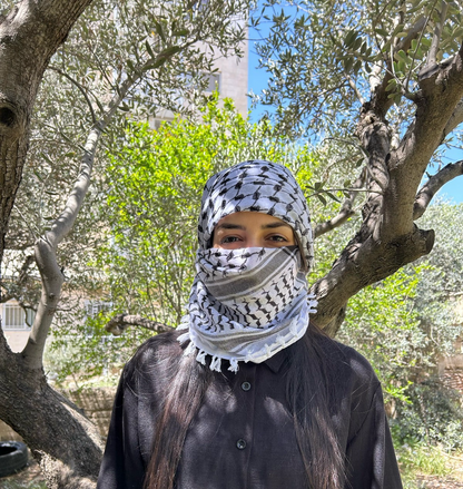 Original Palestinian Kufiya - Classic Handmade Kuffeyeh - Arabic Hatta Arafat Pattern Scarf