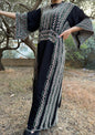 Handwoven Palestinian Thobe – Black with Colorful Tatreez