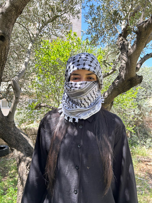 Palestinian Kufiya - Classic Handmade Kuffeyeh - Arabic Hatta Arafat Scarf