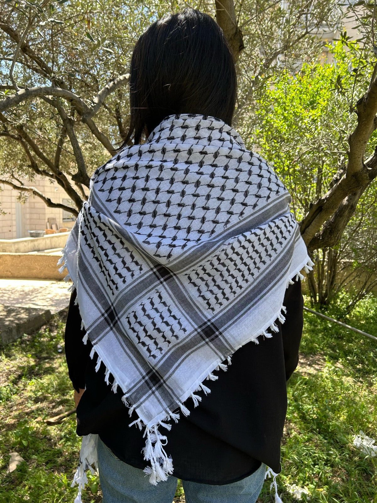 Palestinian Kufiya - Classic Handmade Kuffeyeh - Arabic Hatta Arafat Scarf