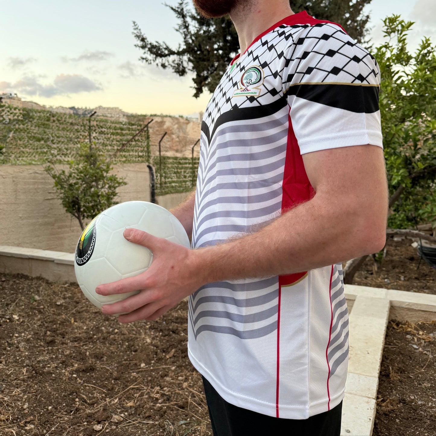 Original Palestine Keffiyeh Football Jersey for Men – Palestinian Kufiya Sports Shirt XS–2XL
