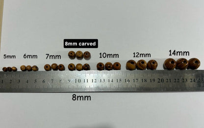 Olive Wood Holy Land Round Beads - for Jewelry, Gifts and Crafts - in Various Quantities (10mm - 12mm - 14mm)